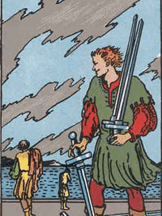 Tarot karta Petica meči